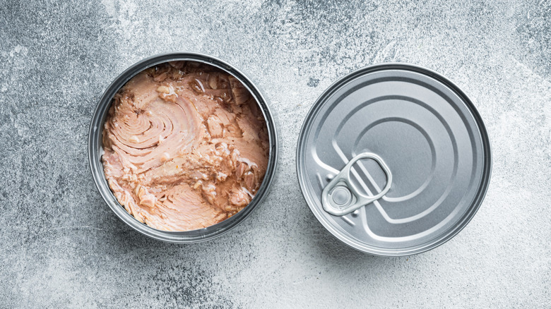 open and unopened canned tuna