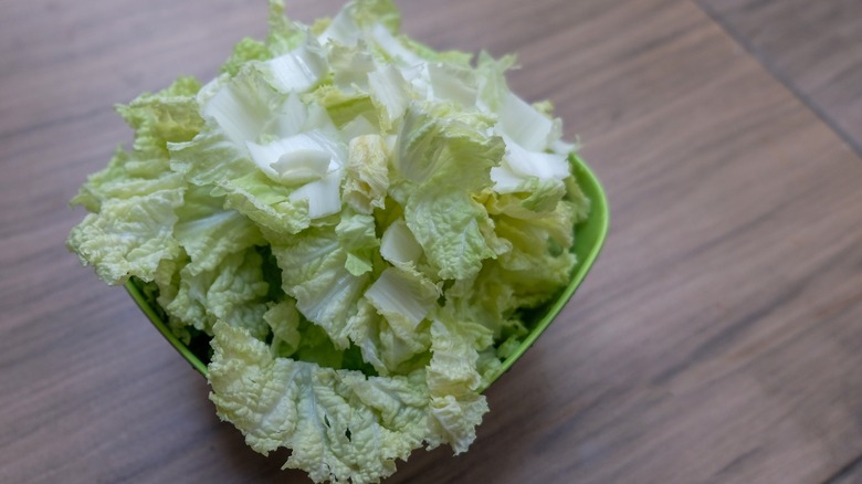 Bowl of Iceberg lettuce