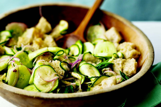 Cucumber and Zucchini Panzanella Recipe