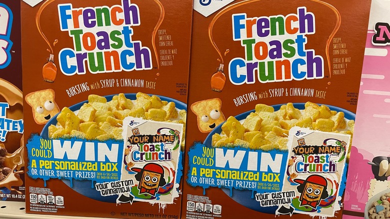 French Toast Crunch boxes