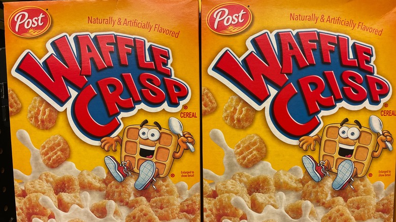 Post Waffle Crisp cereal box