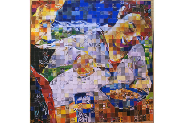 Collage of Beer and Cereal with Beer and Cereal Boxes