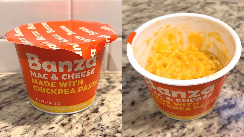 Banza mac and cheese cup