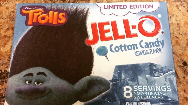 Packaged Cotton Candy Jell-O flavor