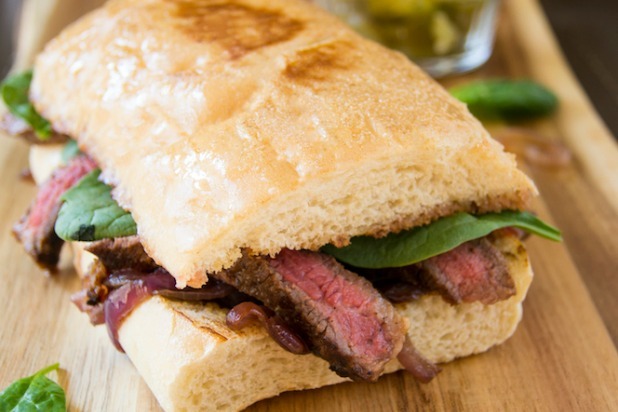 Steak Sandwich with Caramelized Onion