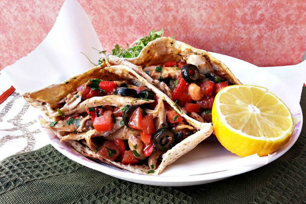 Moroccan Chicken Pita Sandwiches