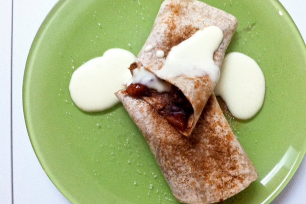 Apple Cinnamon Wrap with Cream