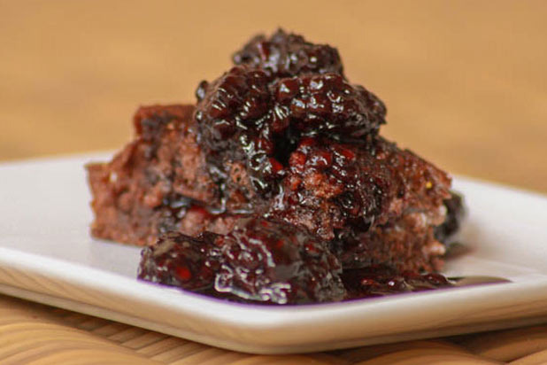 Grilled Mascarpone on Chocolate Cherry Bread with Cabernet Compote Recipe