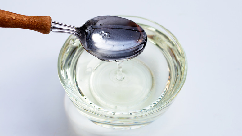  Sugar and water in a bowl