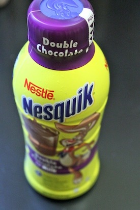 Flavored Milk: Nesquik Double Chocolate Low-Fat Milk