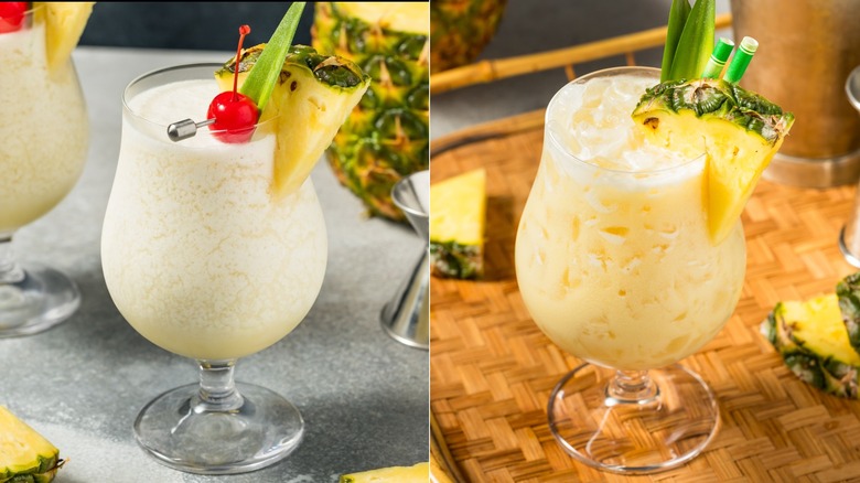 pina colada and painkiller cocktail