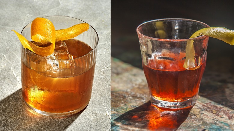 old fashioned cocktail and sazerac