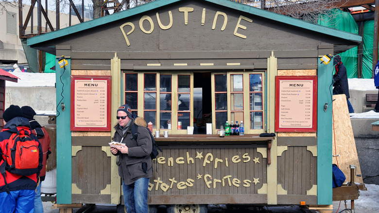 small poutine restaurant building