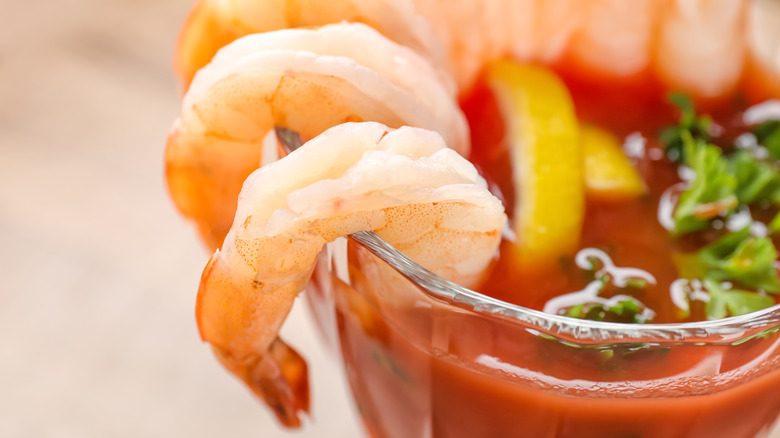 Shrimp cocktail close-up