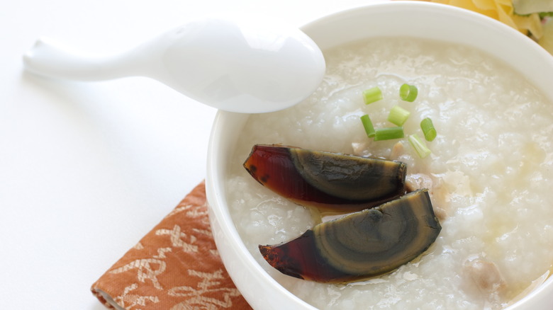 century egg and congee