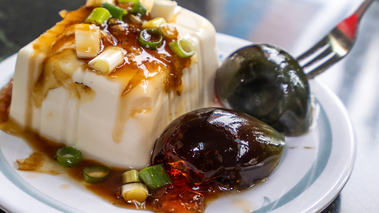 Taiwanese tofu with century eggs