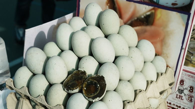 Hong Kong market century eggs 