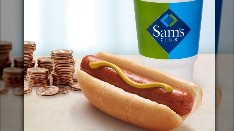 Nathan's hot dog at Sam's Club