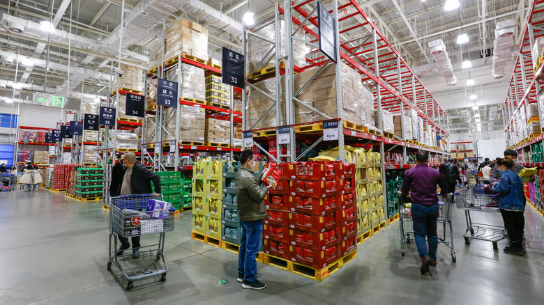 People shopping at a Sam's Club 