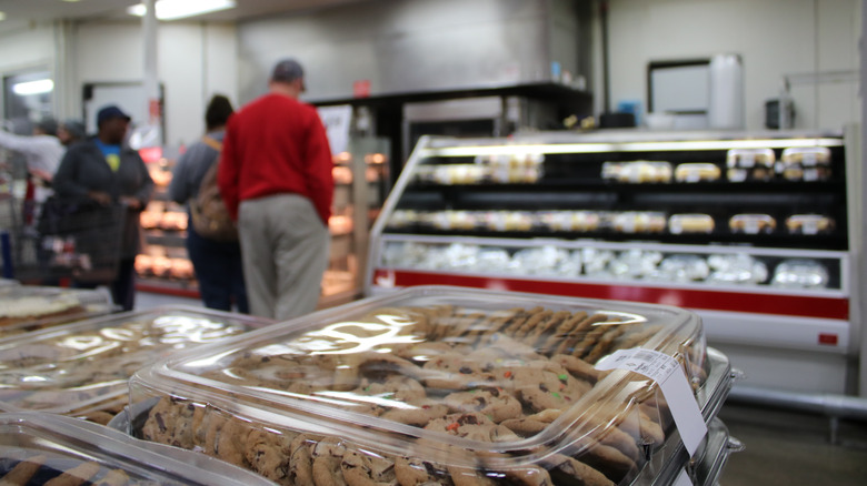 Sam's Club cookies with bakery in background