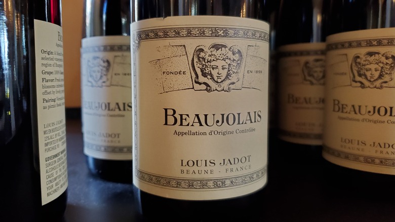 Beaujolais wine label