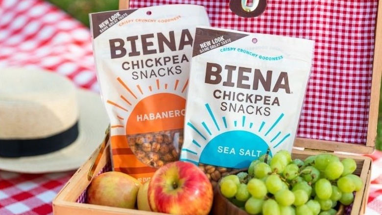 Biena Chickpea Snacks at picnic
