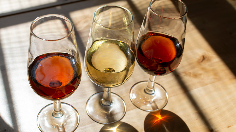 Trio of fortified wines