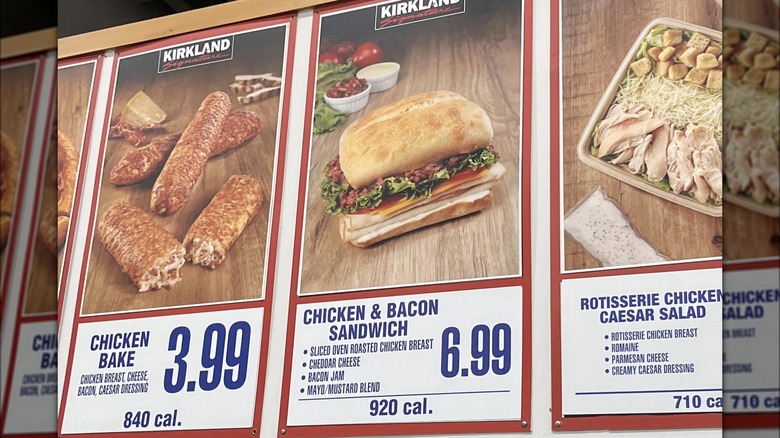 Costco food court board