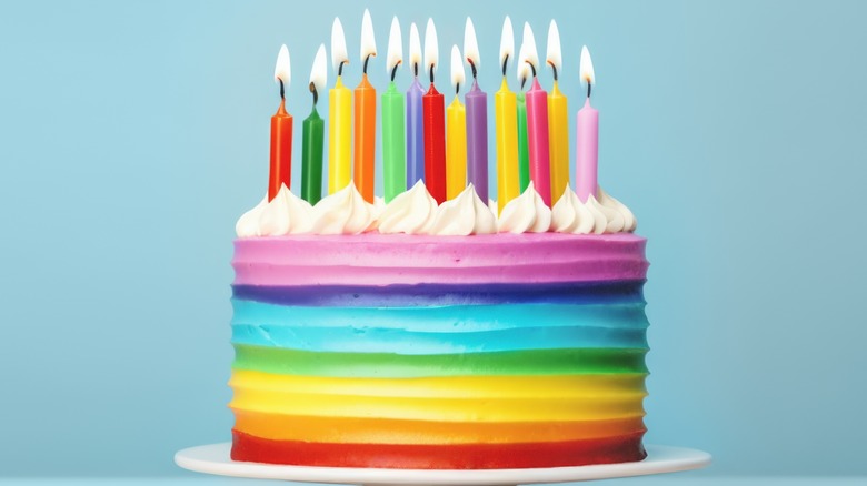 Rainbow birthday cake