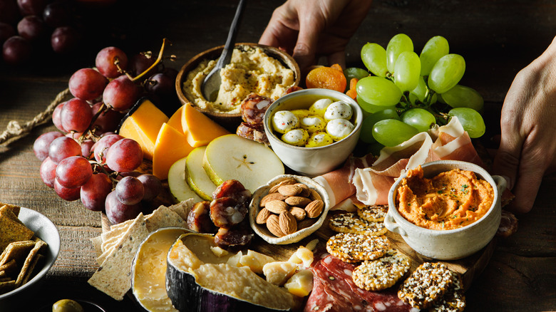 Elaborate charcuterie board