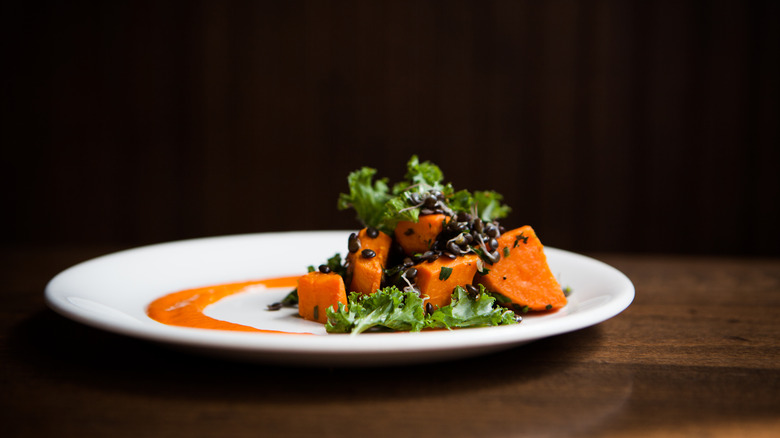 Elegantly plated salad