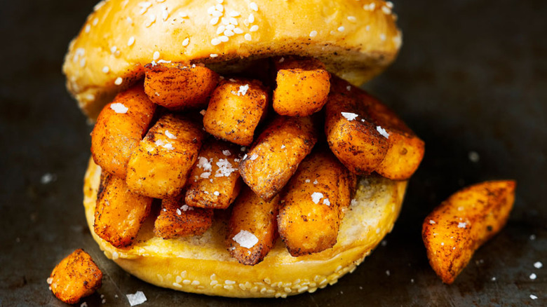 chip butty closeup