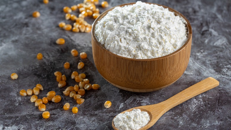 Cornstarch in a bowl