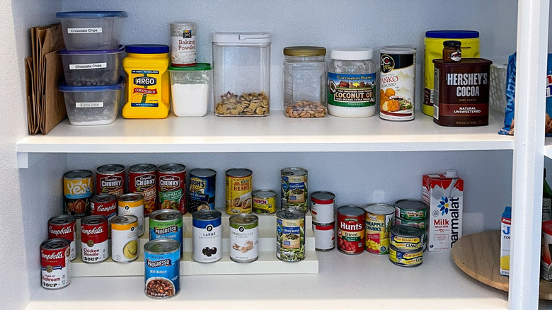 Pantry with food