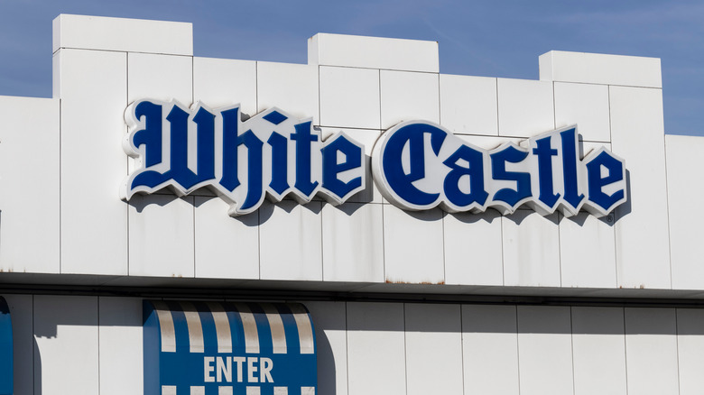 White Castle logo on front of restaurant