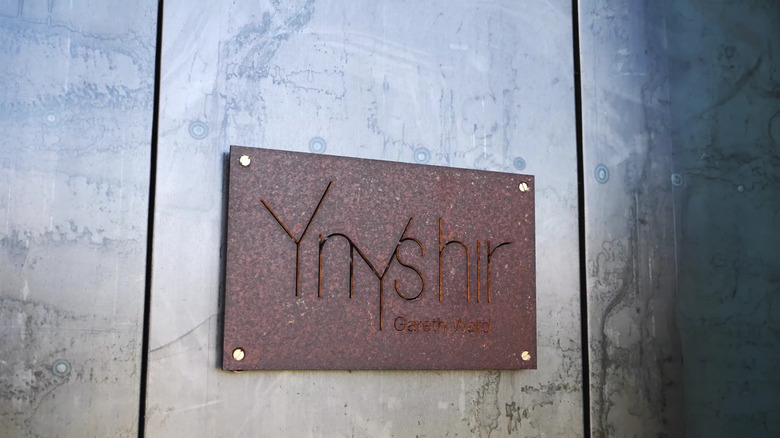 Ynyshir sign on wall