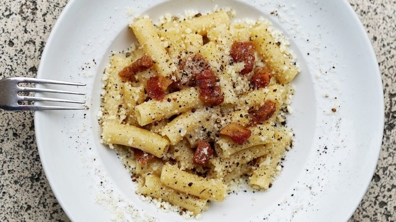 Gricia pasta at Roscioli Ristorante Salumeria in Rome