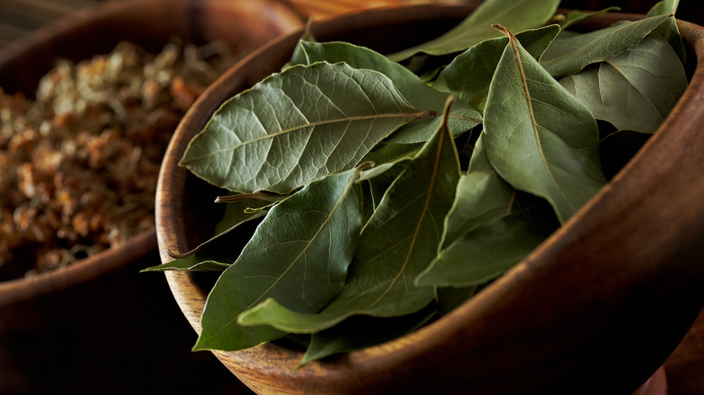 Dried bay leaves