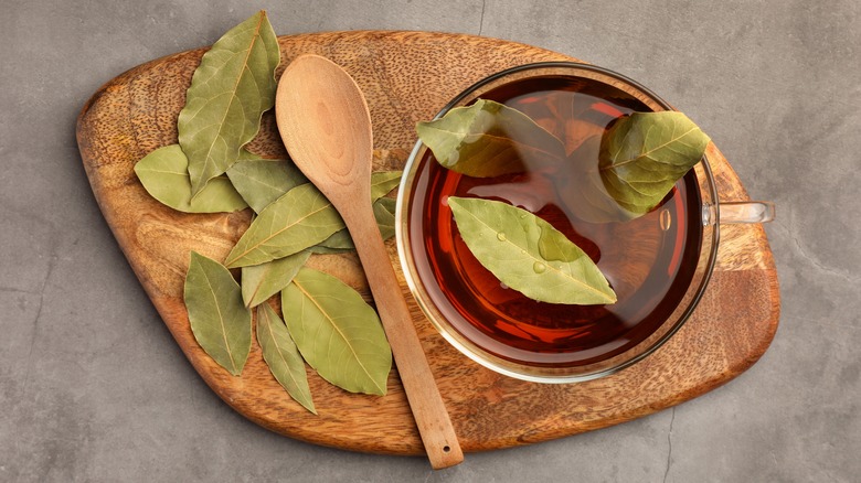 cup of bay leaf tea