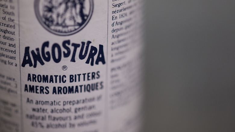 Angostura bottle label cloesup