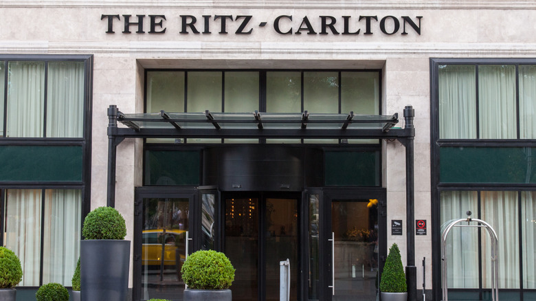 The front of a Ritz-Carlton hotel 