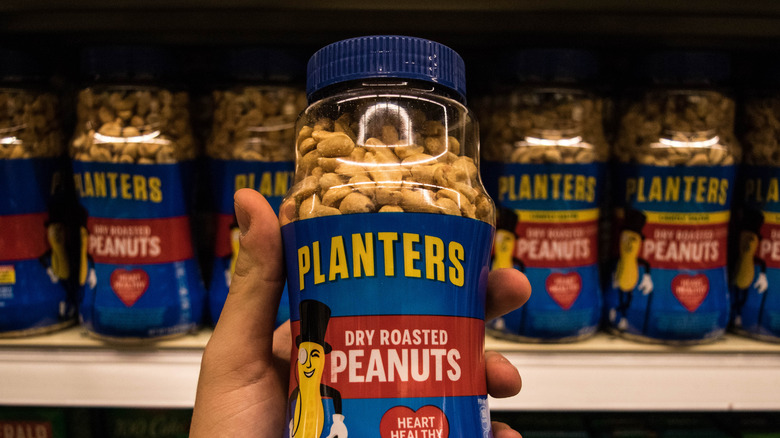 Row of Planters peanuts 