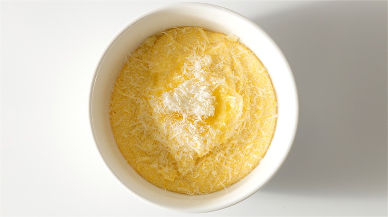 Grits with butter and cheese 