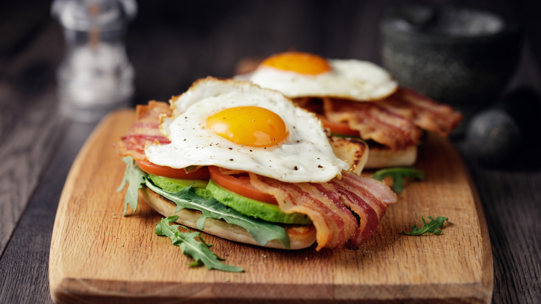 open faced sandwich with tomato 