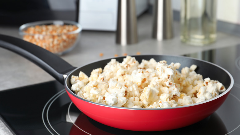 Popcorn in a pan