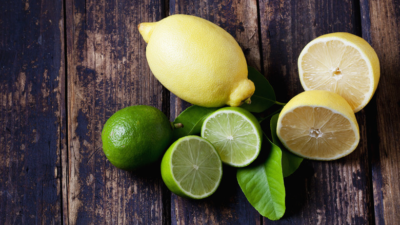 lemons and limes on board