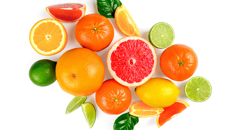 Various citrus fruits