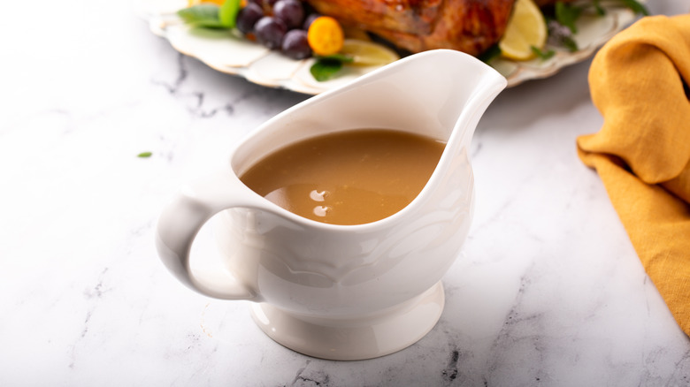 Small white gravy boat