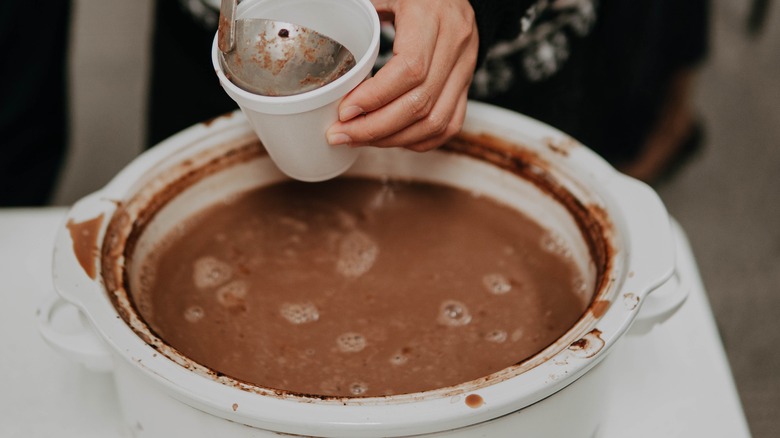 Hot cocoa in a slow cooker