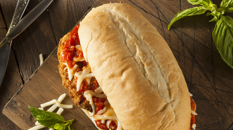 Chicken Parmesan sandwich